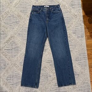 Zara Dark Blue Straight Leg Jeans